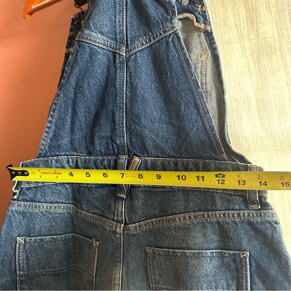 Free People Sunkissed Denim Short‎ Overalls Zip Front Jean Shortalls NEW Size 25 - Picture 6 of 8